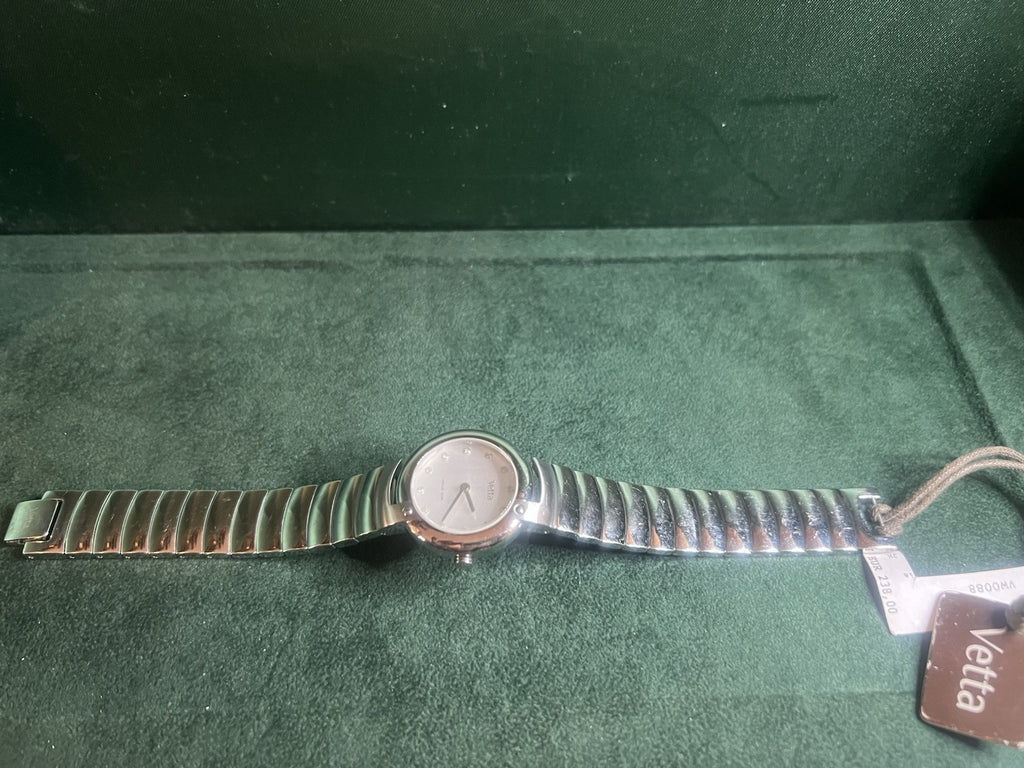 🔴 Vetta women's watch with diamond indexes VW0088 quartz NEW WITH TAG 