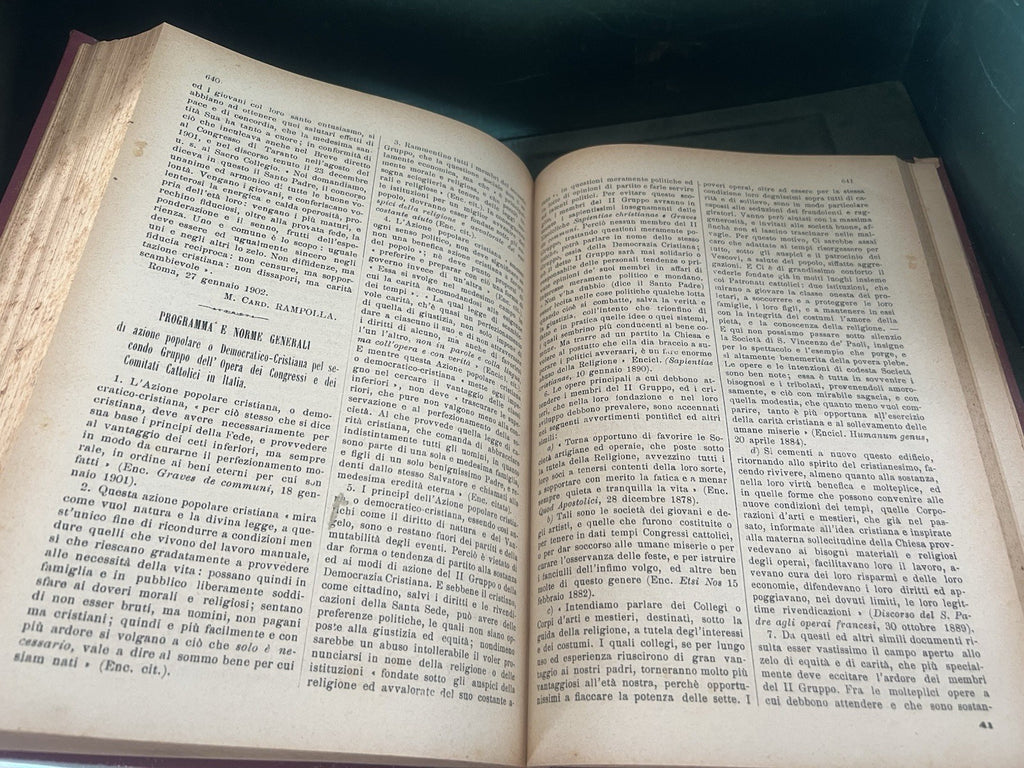 🔴 Libro ATTI DI LEONE XIII 13 parte 1 approvazione ecclesiastica antico 1903