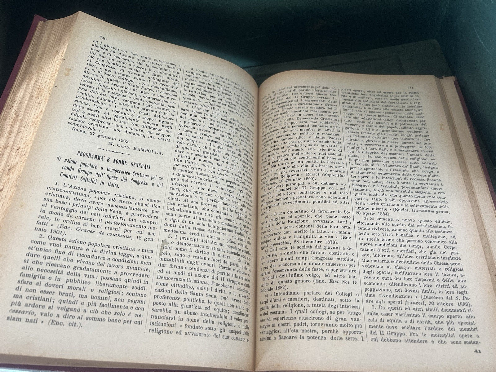 🔴 Libro ATTI DI LEONE XIII 13 parte 1 approvazione ecclesiastica antico 1903