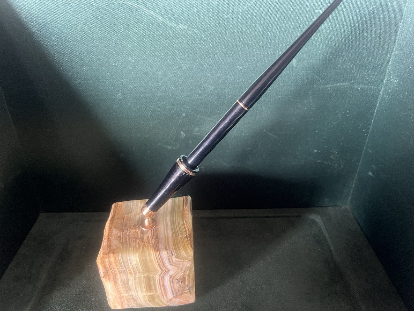 Red OMAS Ballpoint Pen Desk Marble Support Vintage 
