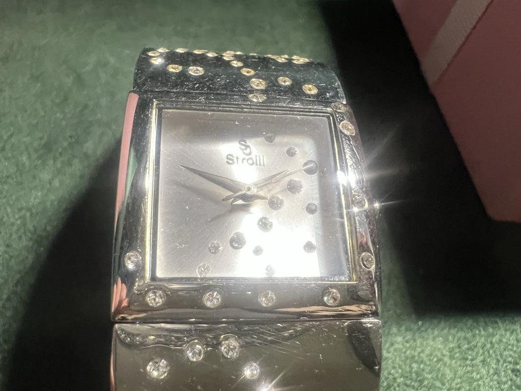🔴 STROILI orologio donna bracciale B0456 acciaio al quarzo con strass
