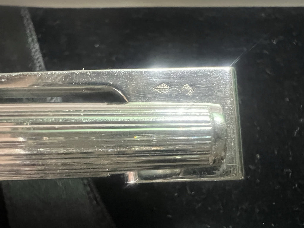 🔴 WATERMAN penna sfera Drop ARGENTO 925 placcata platino scrive RARA VINTAGE