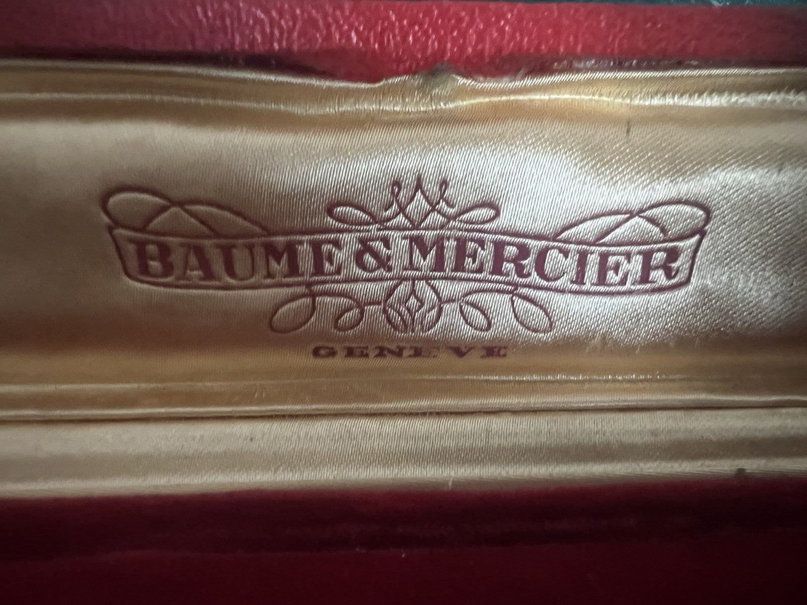 🔴 BAUME & MERCIER box scatola orologio polso rossa custodia vintage