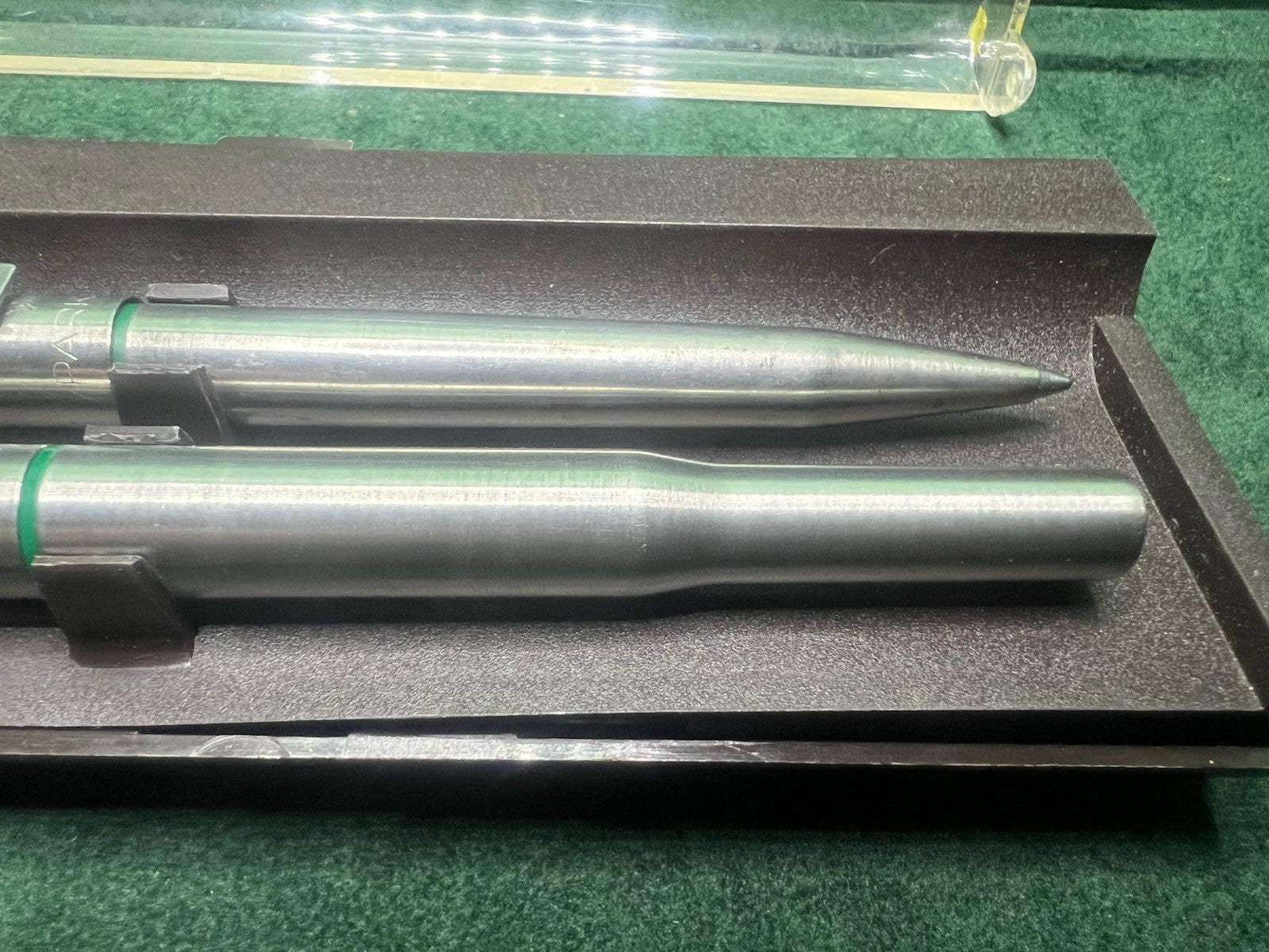🔴 PARKER fountain pen 25 MKI GREEN clip and ballpoint set write vintage RARE 