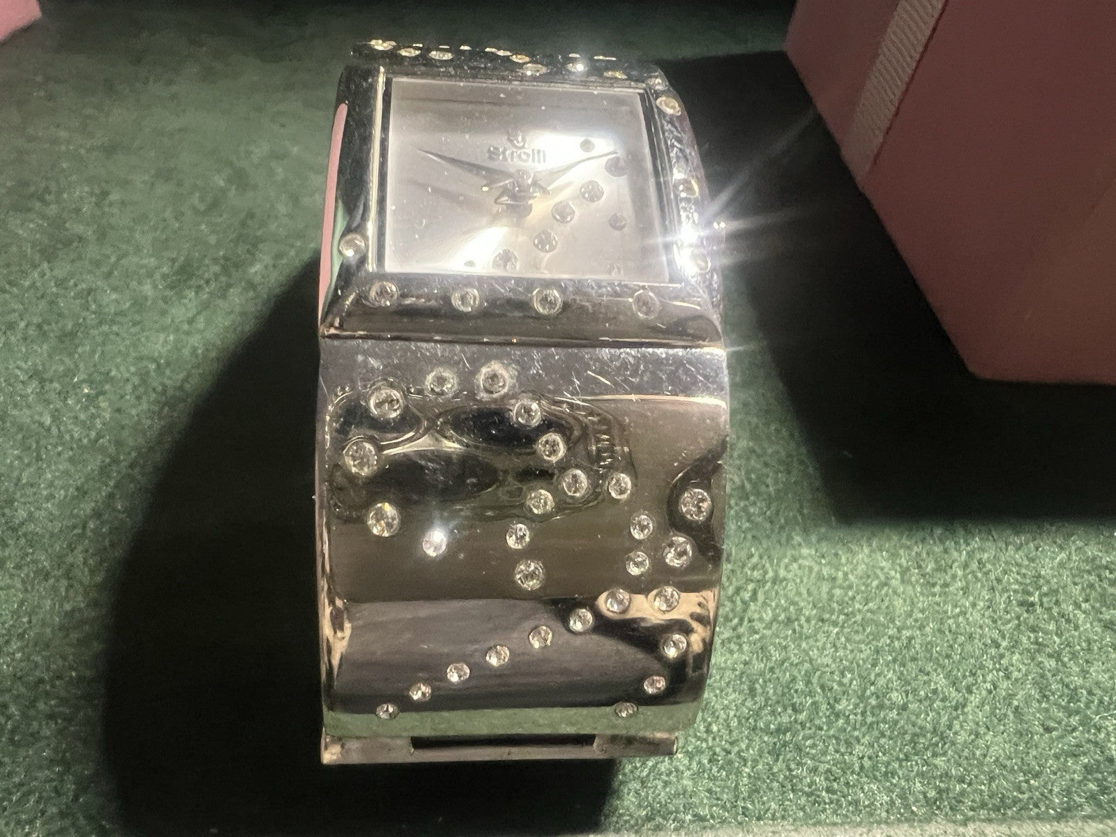 🔴 STROILI orologio donna bracciale B0456 acciaio al quarzo con strass