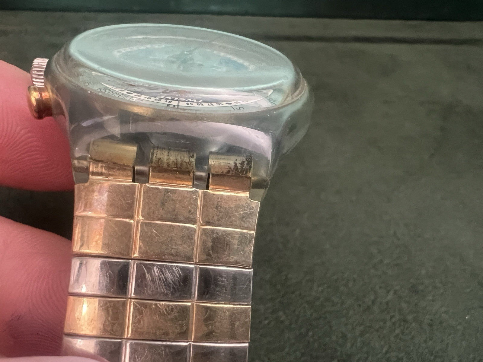 🔴 SWATCH orologio polso chrono LA REINE prochaine quarzo cinturino a molla