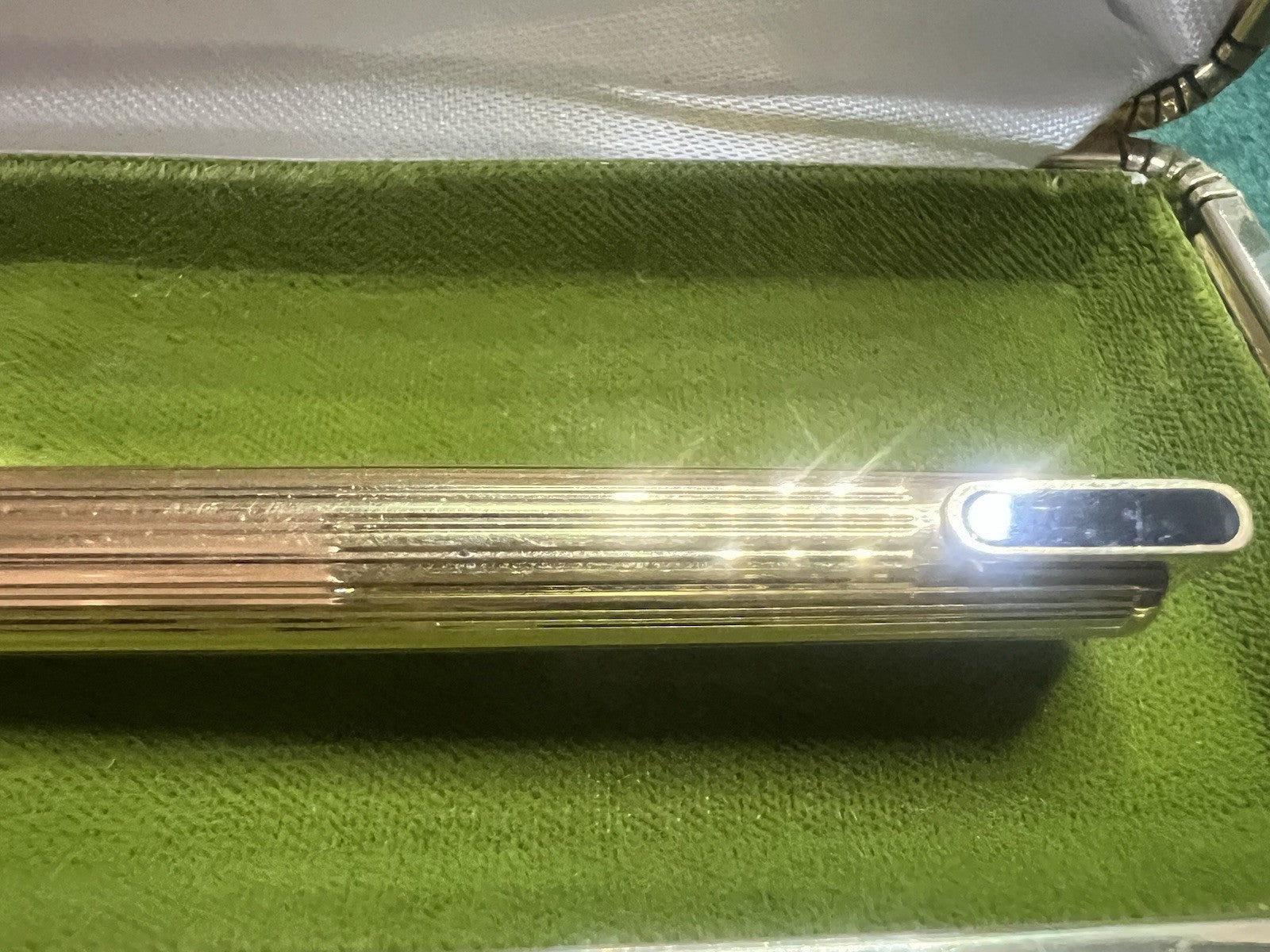 Waterman Stylo-Plume Sphère Drop Plaqué Or Et Clip Laque Français Rare Vintage