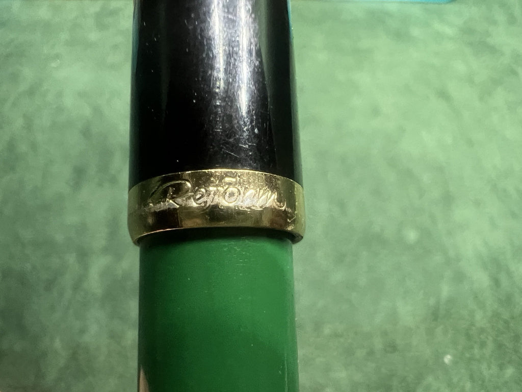 Reform Pen Füllfederhalter Grün Schwarz A Kolbenfeder (M) Markierung Vintage 
