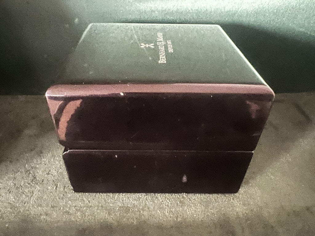 🔴 box BERNHARD H. MAYER scatola orologio legno nero lucido custodia