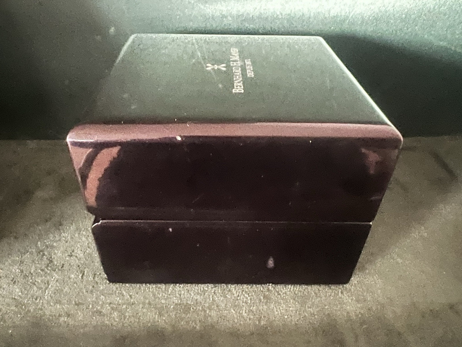 🔴 box BERNHARD H. MAYER scatola orologio legno nero lucido custodia