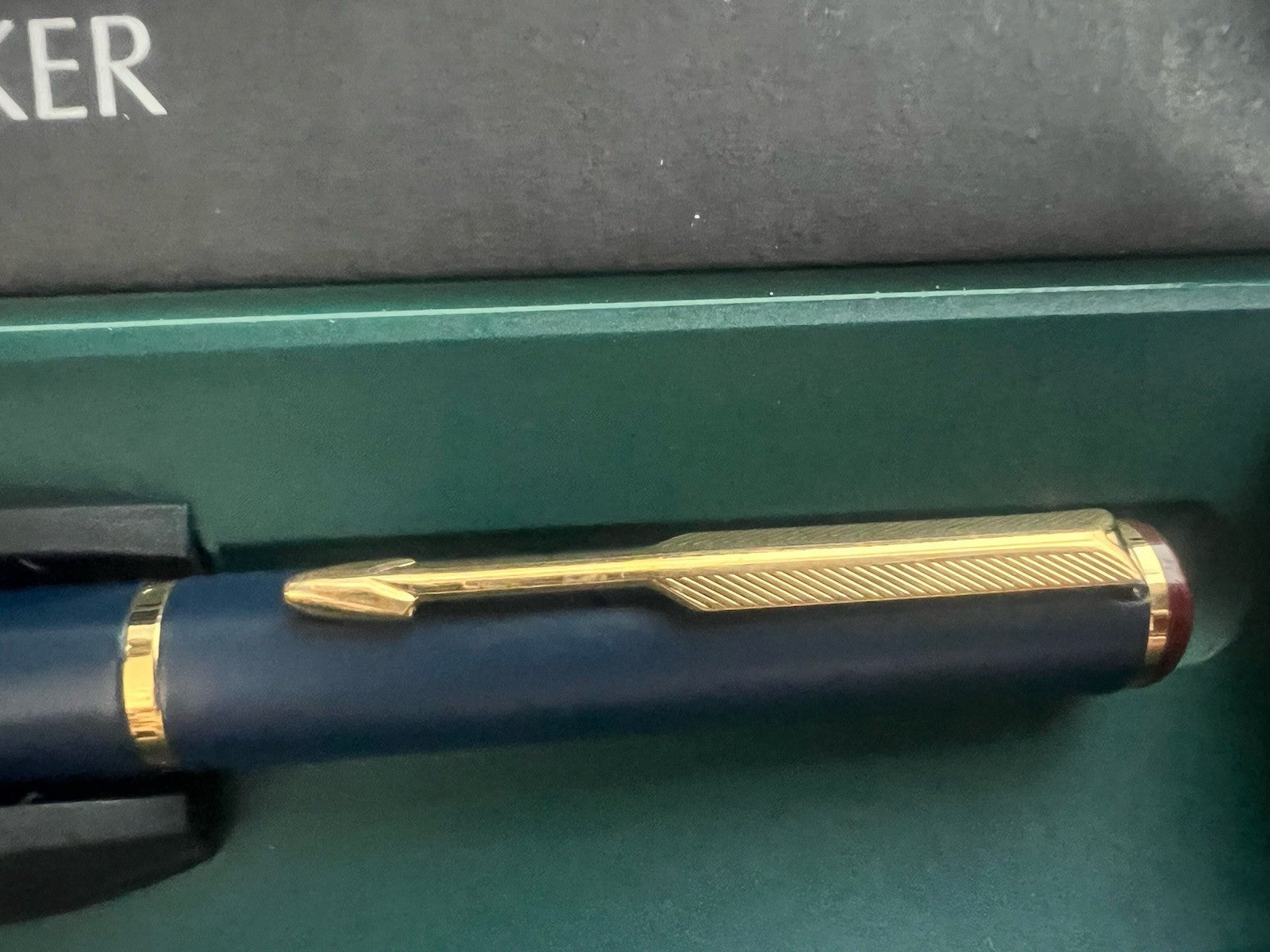 Parker Pen Fountain Pen Rialto Lacquer Blue Bordeaux Cartridge A Marking