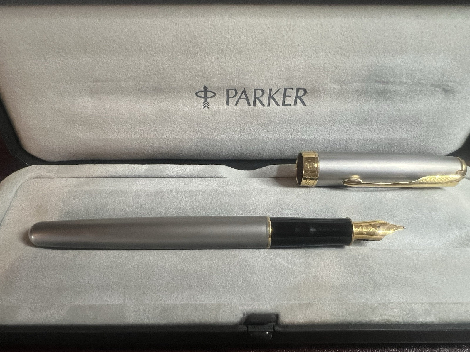 🔴 PARKER penna stilografica Sonnet P II Francia lacca e laminata oro pennino M