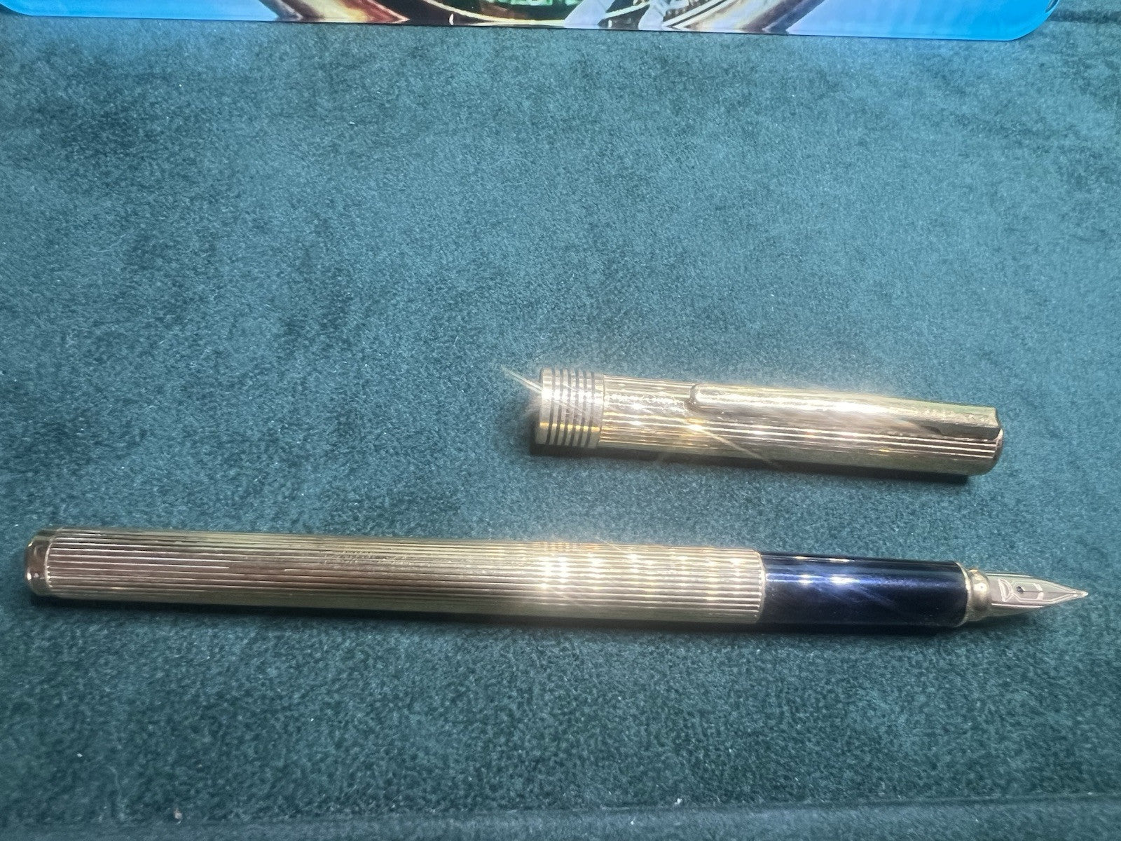 🔴 AURORA gold-plated fountain pen and ballpoint pen, never inked nib 