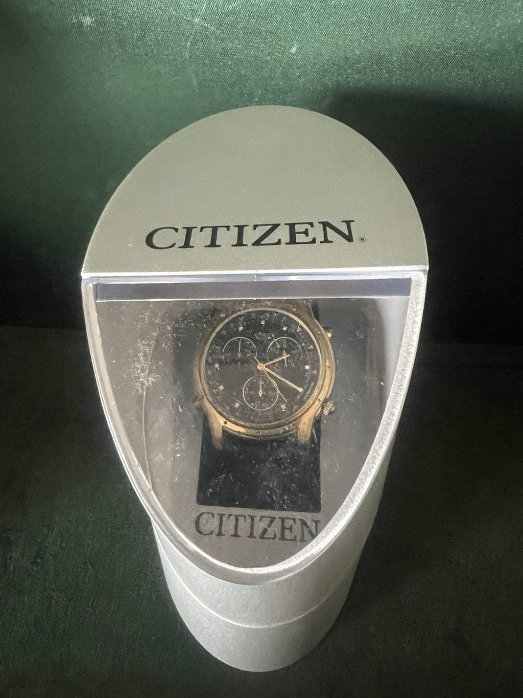 🔴 CITIZEN cronografo orologio uomo 3560-Y59308 laminato nero quarzo