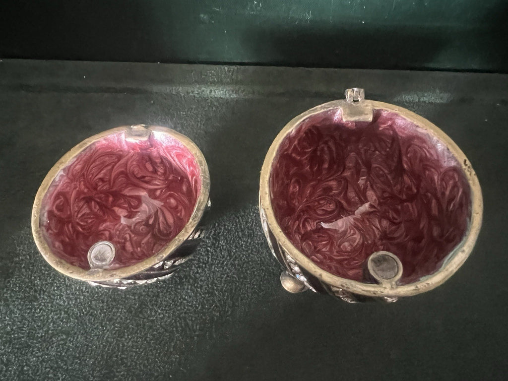 🔴 FABERGE uovo ceramica bronzo ROYAL FAMILY con pietre brillantini