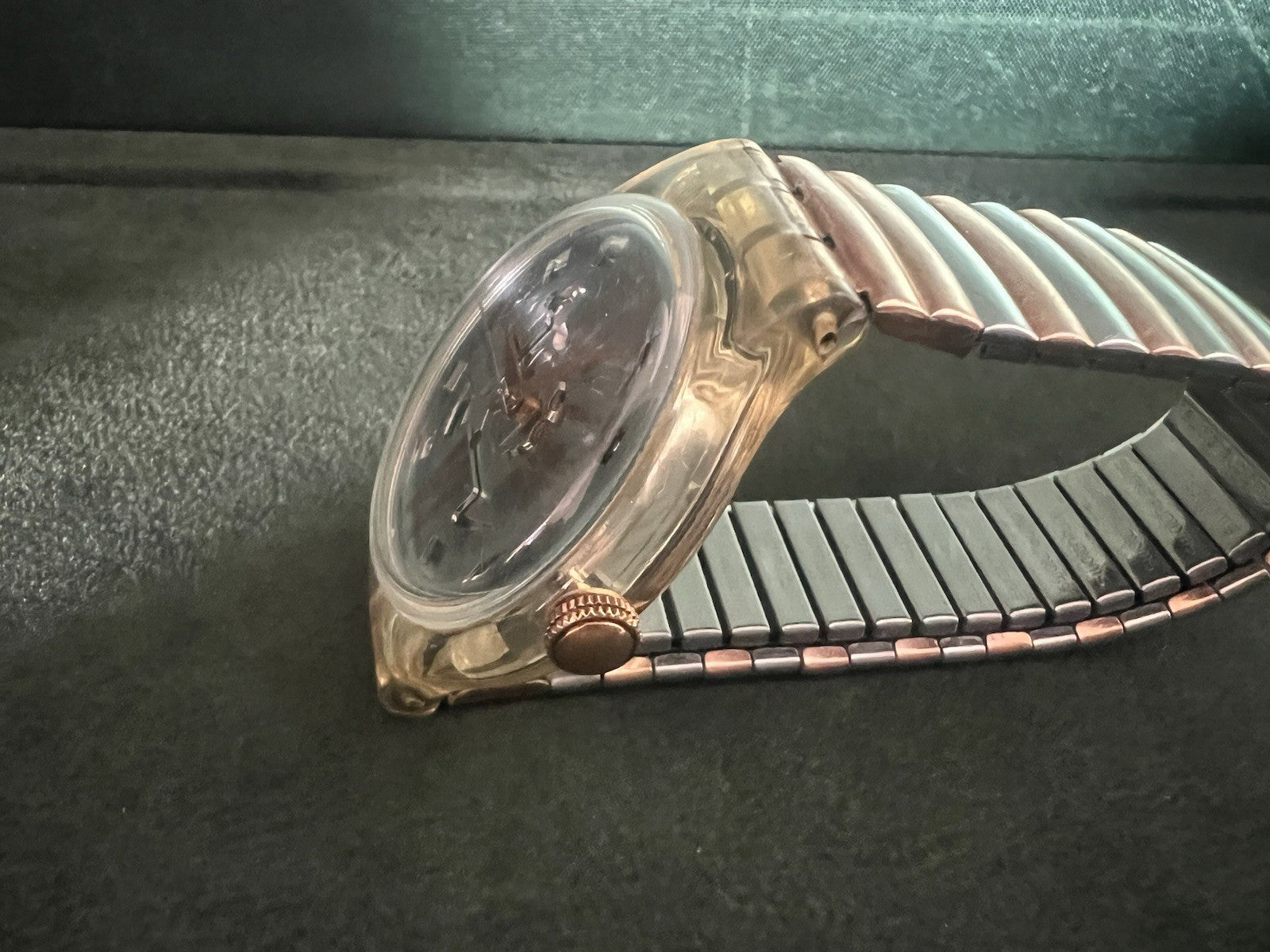 🔴 SWATCH orologio polso chrono SAK 108 Cooper Rush AUTOMATICO cinturino a molla