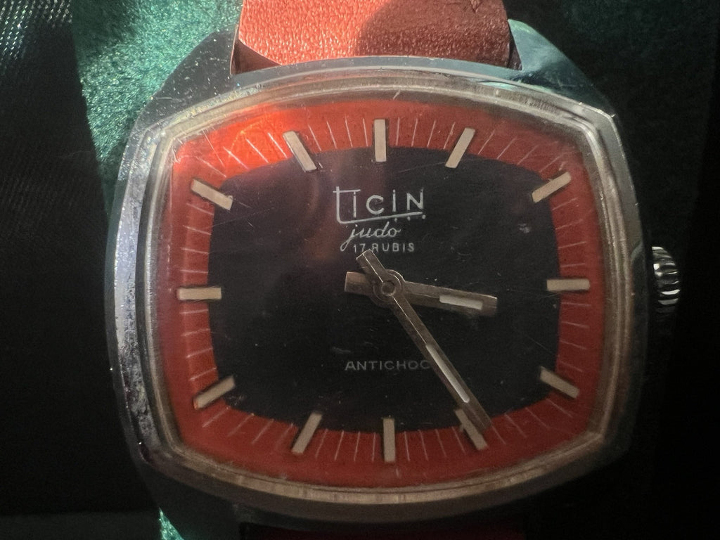 🔴 TICIN orologio uomo JUDO CARICA MANUALE funzionante vintage del 1950