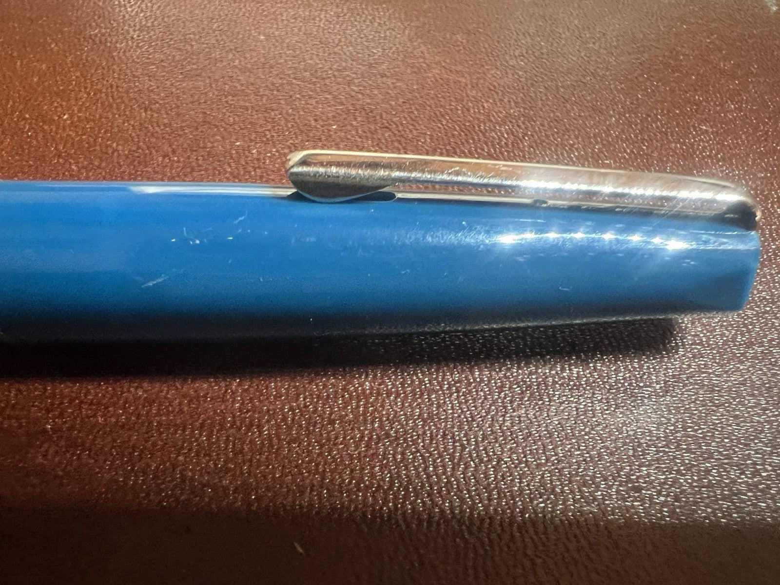 Auretta Penne Stylo à Plume Sphère Bleu par Aurora M Garantie Trousse Vintage