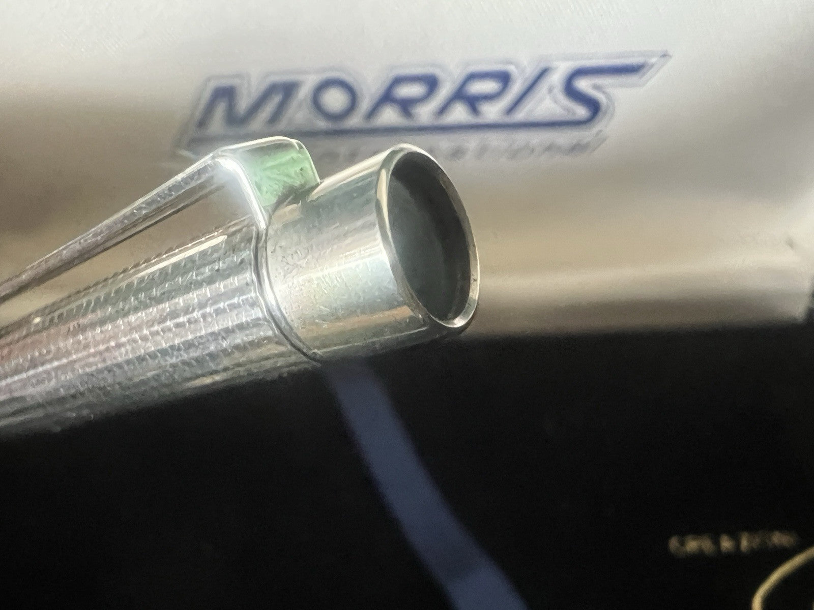 🔴 MORRIS Kugelschreiber, 999 versilbert, mit Vintage-Etui 