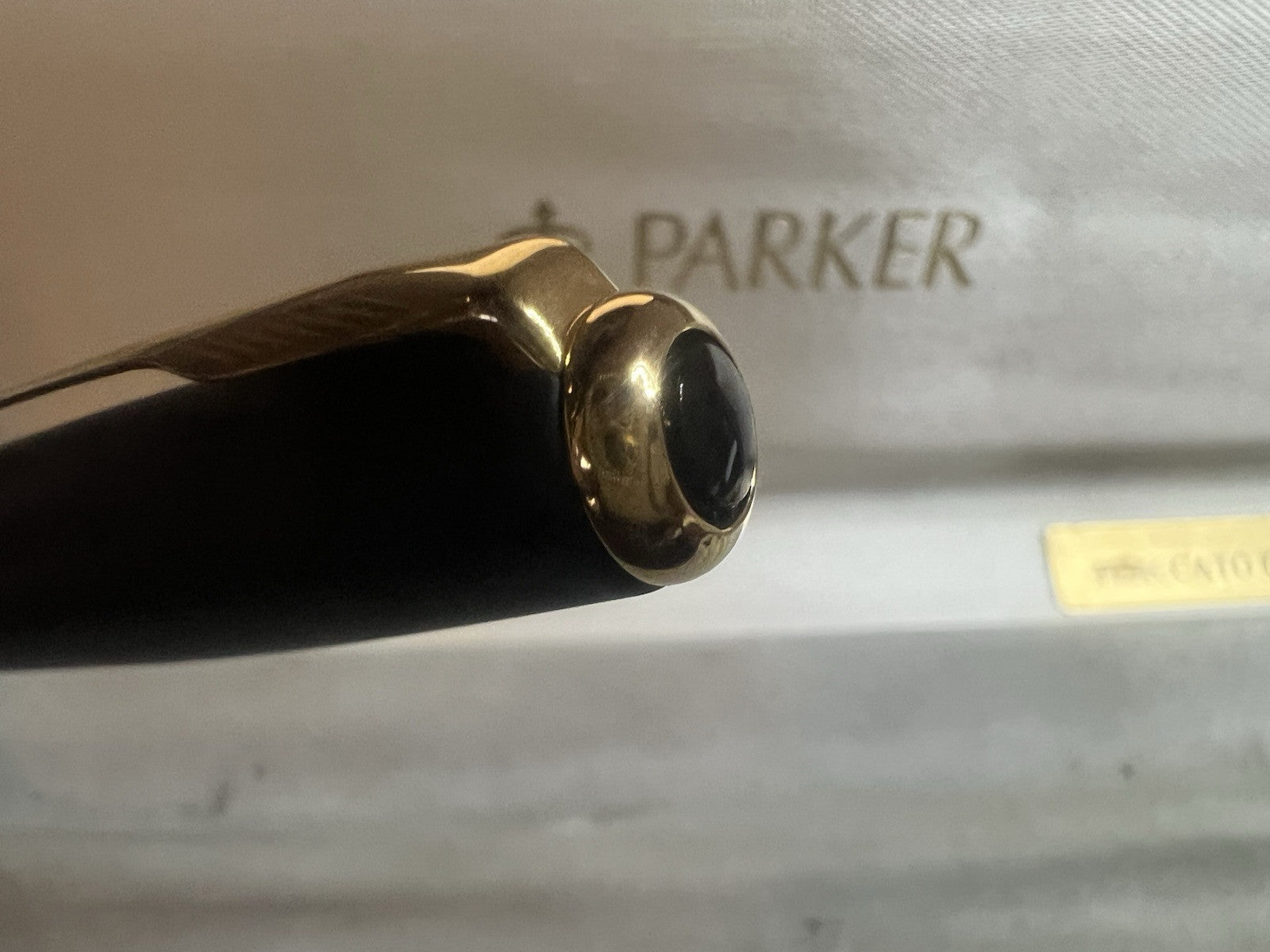 🔴 PARKER penna stilografica Sonnet P Francia nera e placcata oro pennino M