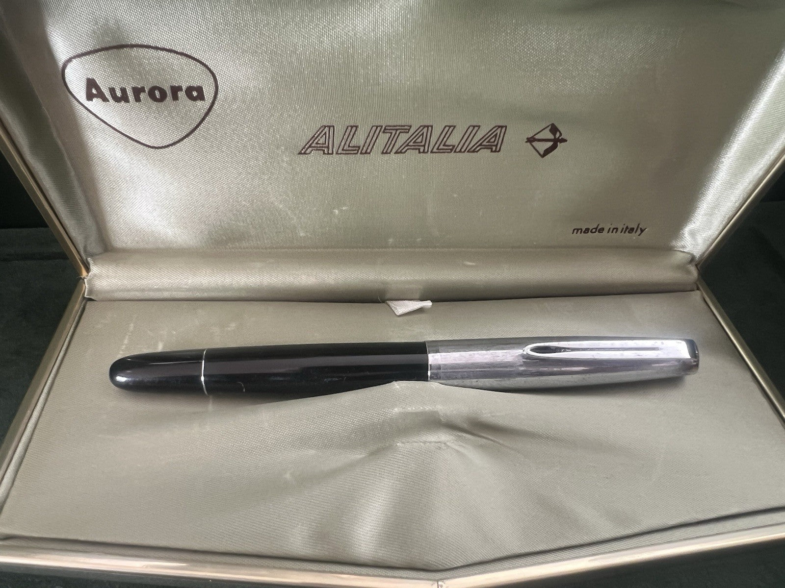 🔴 AURORA penna stilografica 88 P a pistone pennino ORO M scrive vintage B