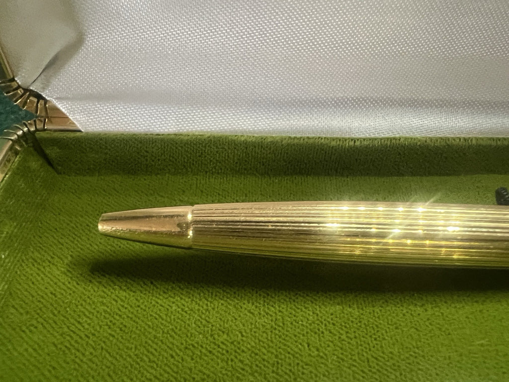 Waterman Stylo-Plume Sphère Drop Plaqué Or Et Clip Laque Français Rare Vintage