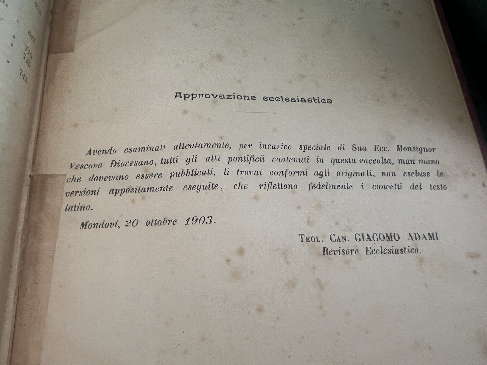 🔴 Libro ATTI DI LEONE XIII 13 parte 1 approvazione ecclesiastica antico 1903