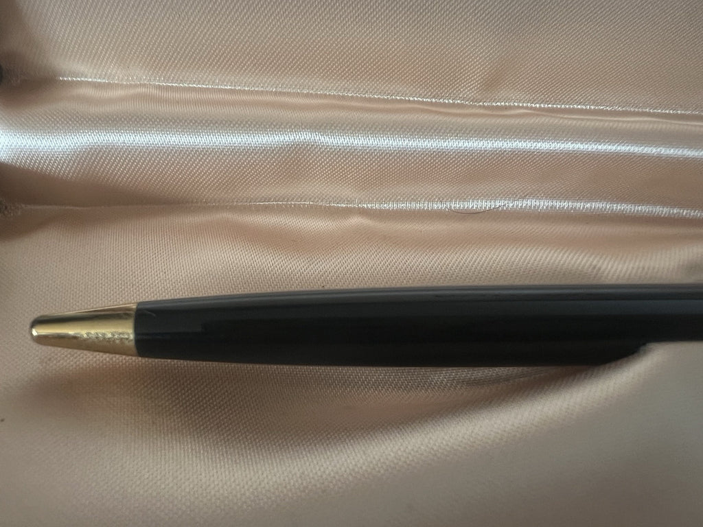 Aurora Stylo-Plume Sphère 98 Noire Et Plaqué Or 22 KT Utilisé Garantie Écrit