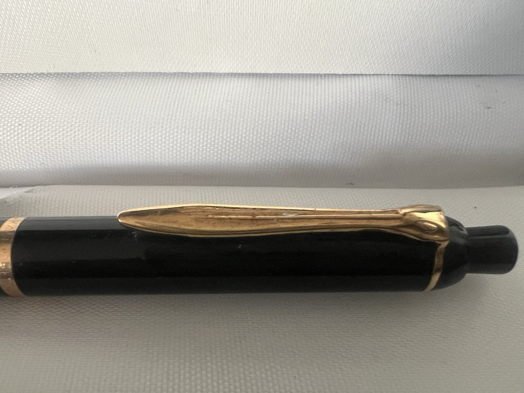 🔴 PELIKAN penna sfera K150 nera meccanismo a pulsante scrive vintage