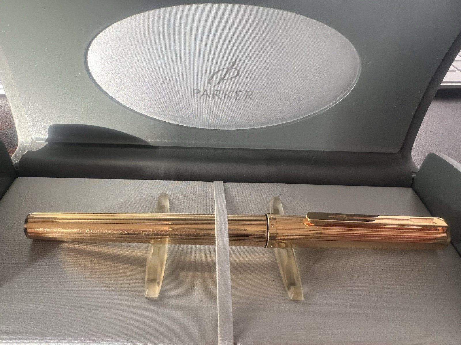 🔴 PARKER 85 penna stilografica placcata oro a cartuccia con garanzia astuccio