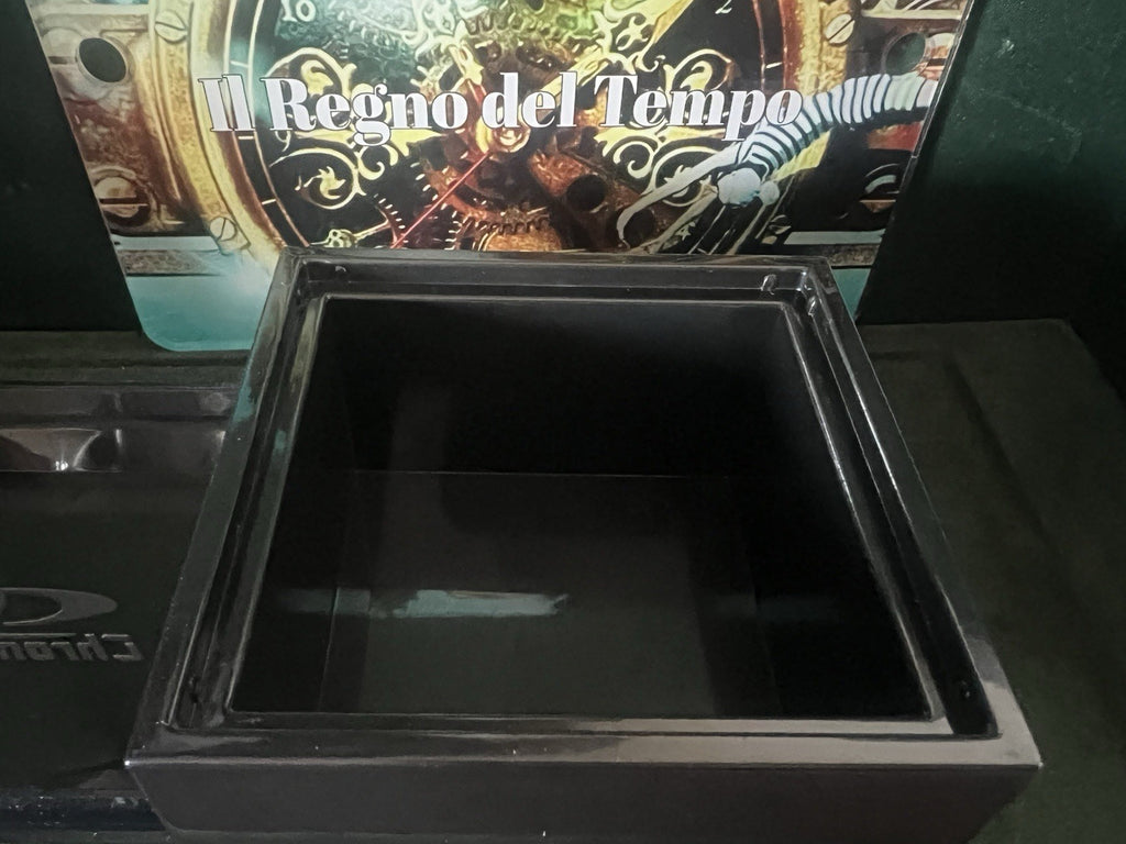 🔴 CHRONOTECH box scatola orologio cofanetto custodia plastica nera vintage