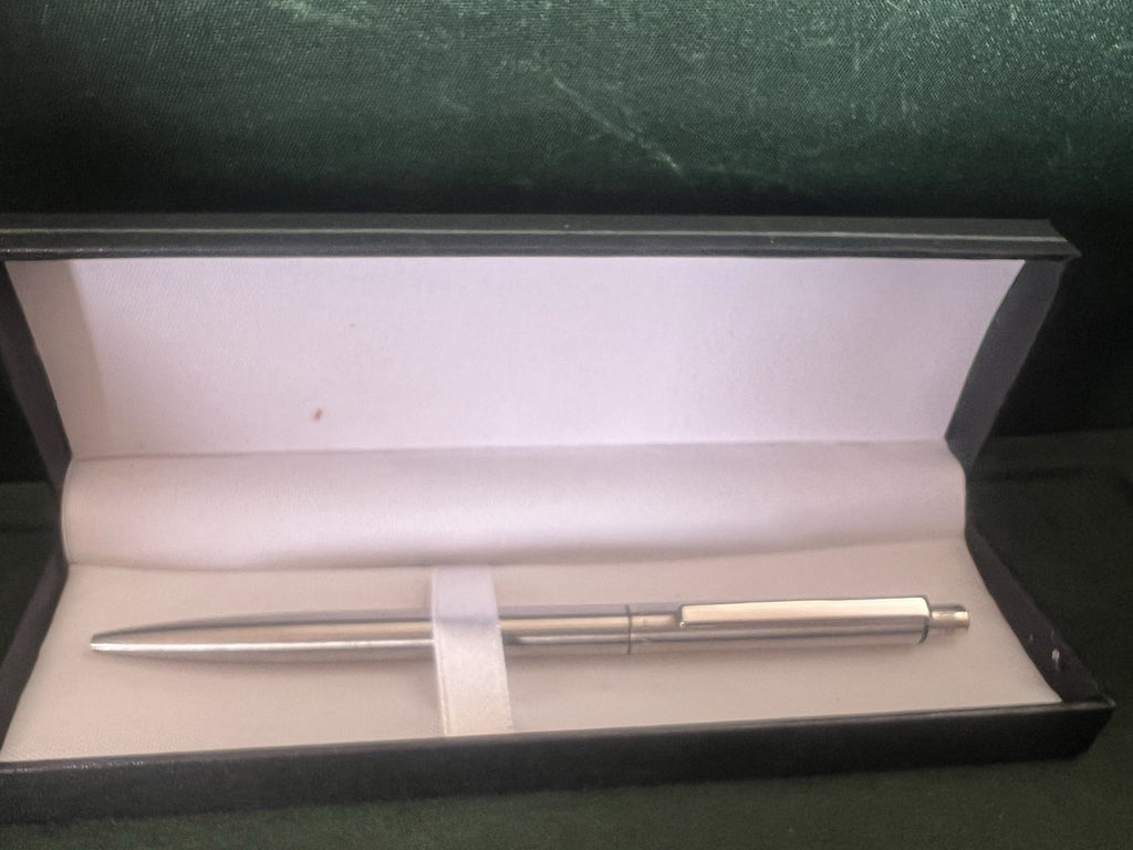 🔴 OMAS penna sfera cromata pulsante a scatto scrive vintage