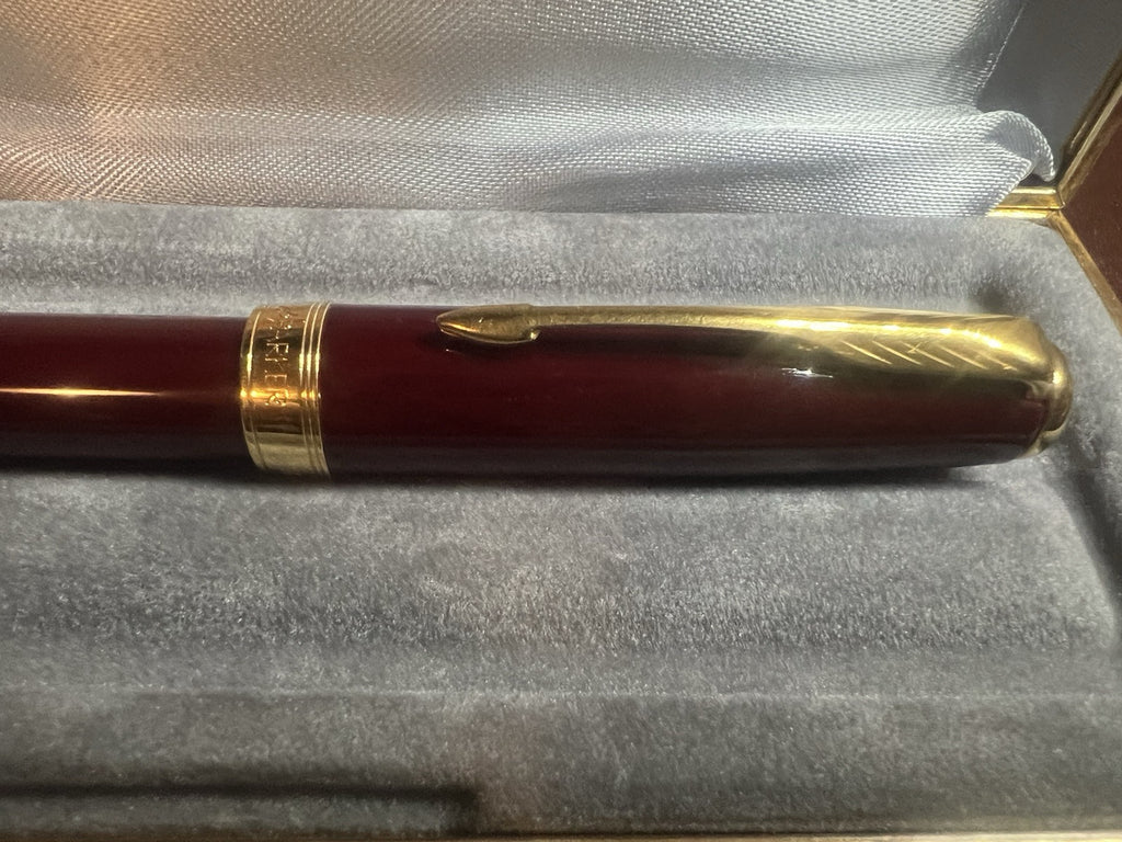 Parker Stylo-Plume Stylo à Plume Sonnet P II France Rouge Et Plaqué Or F