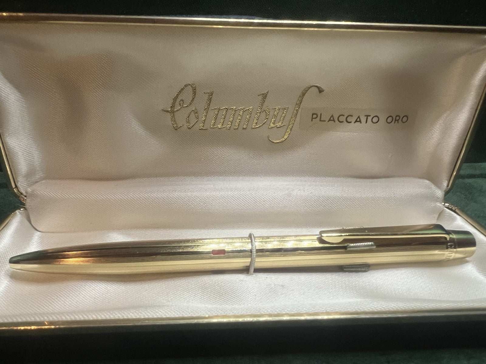 Columbus Stylo-Plume Sphère Plaqué oder 4 Farben Multi Blau-Schwarz-Grün-Rot 