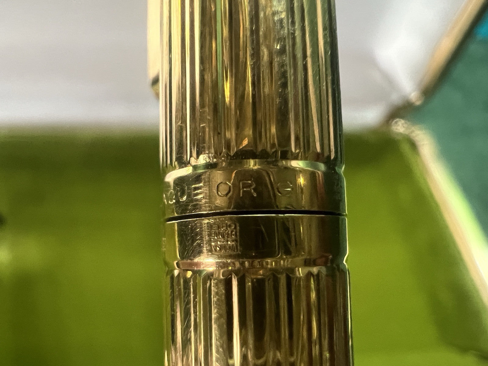 🔴 WATERMAN Drop ballpoint pen gold plated and French lacquer clip RARE VINTAGE 