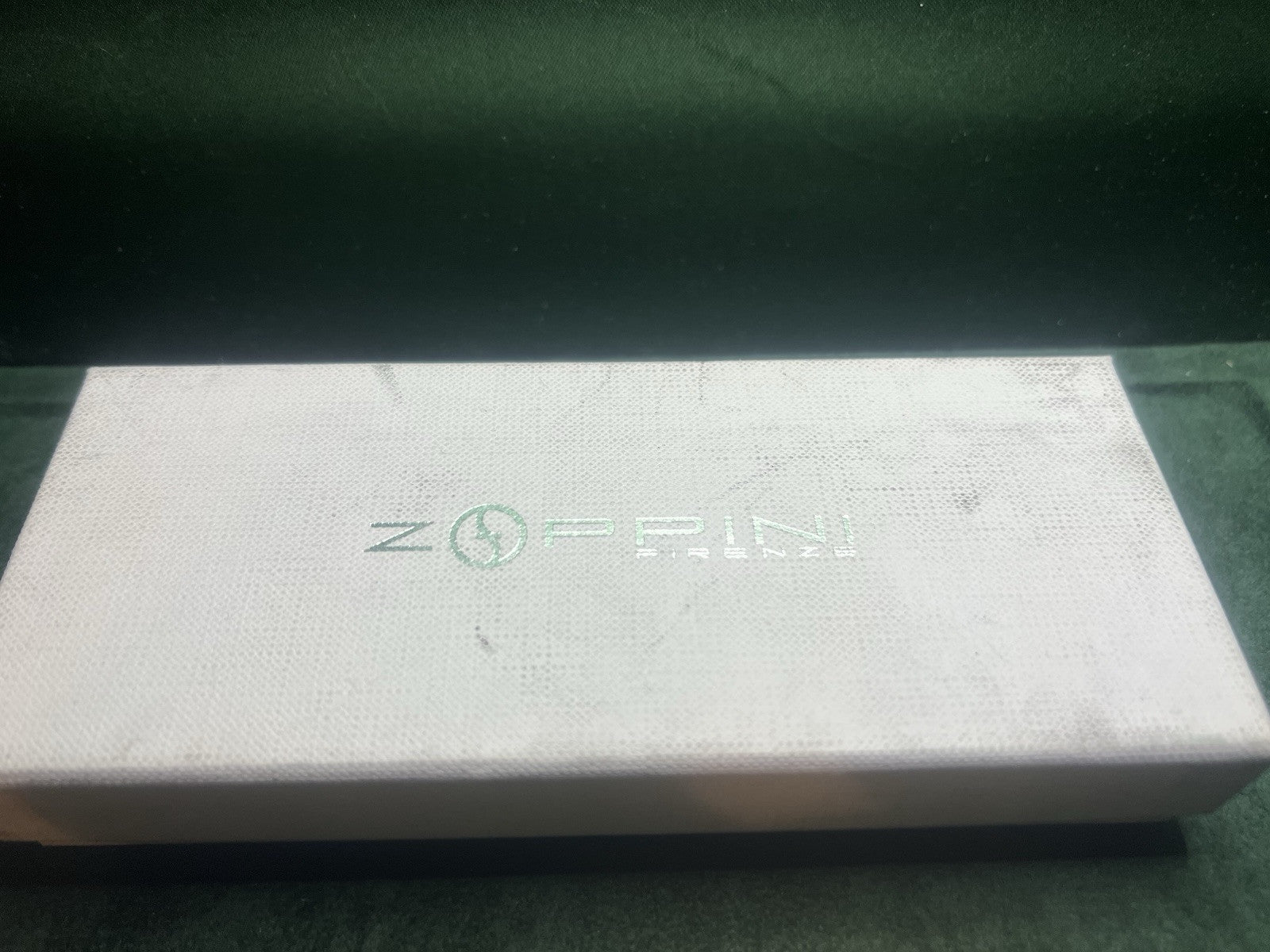 🔴 ZOPPINI penna sfera lacca nera profili cromati con pietra CUORE astuccio