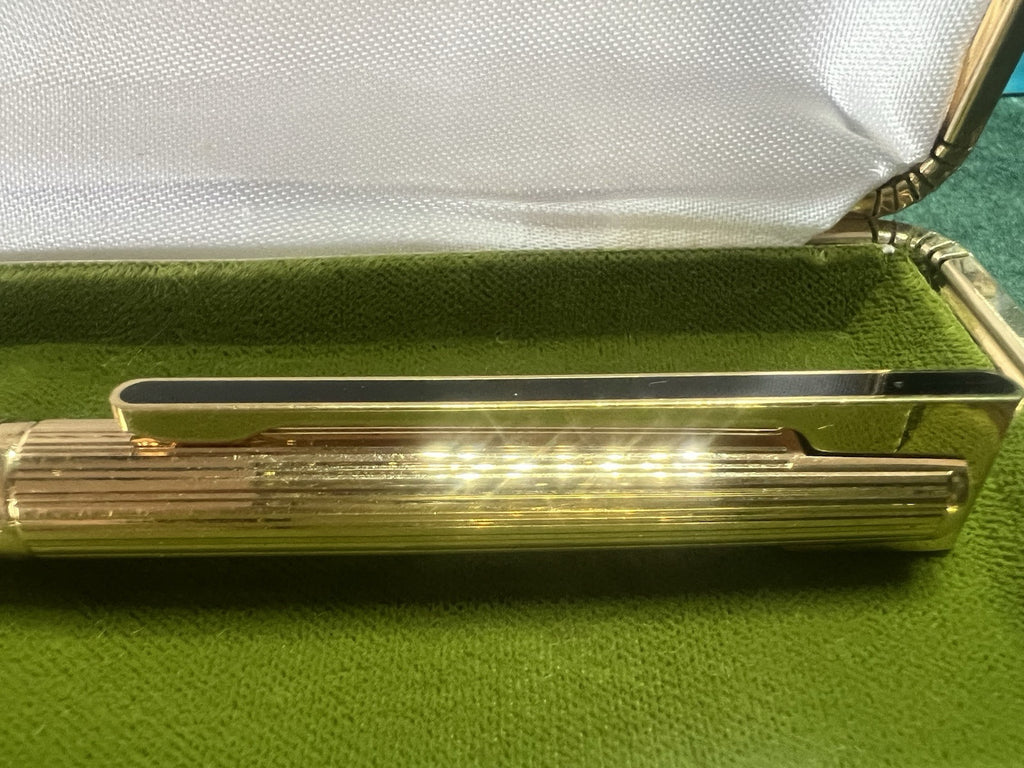 🔴 WATERMAN Drop ballpoint pen gold plated and French lacquer clip RARE VINTAGE 