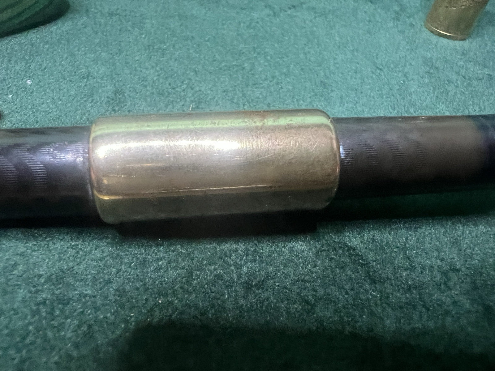 🔴 Penna stilografica ebanite cesellata a leva pennino e bordo ORO 14K vintage