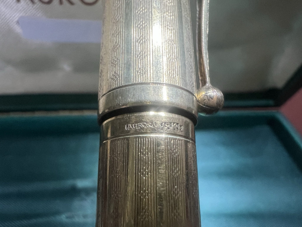 🔴 AURORA penna stilografica retrattile RA3 clip BASSORILIEVO funziona vintage