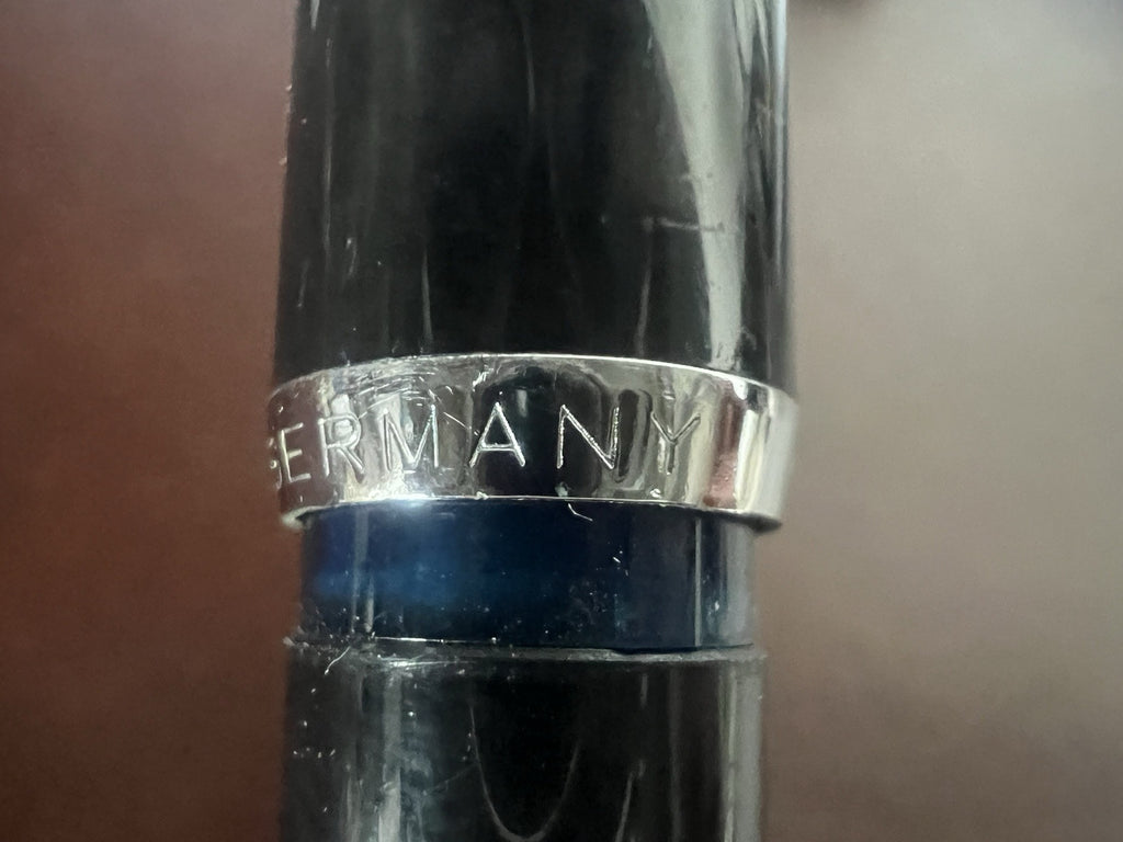 🔴 PELIKAN penna stilografica Pelikano NERA con cartucce scrive vintage