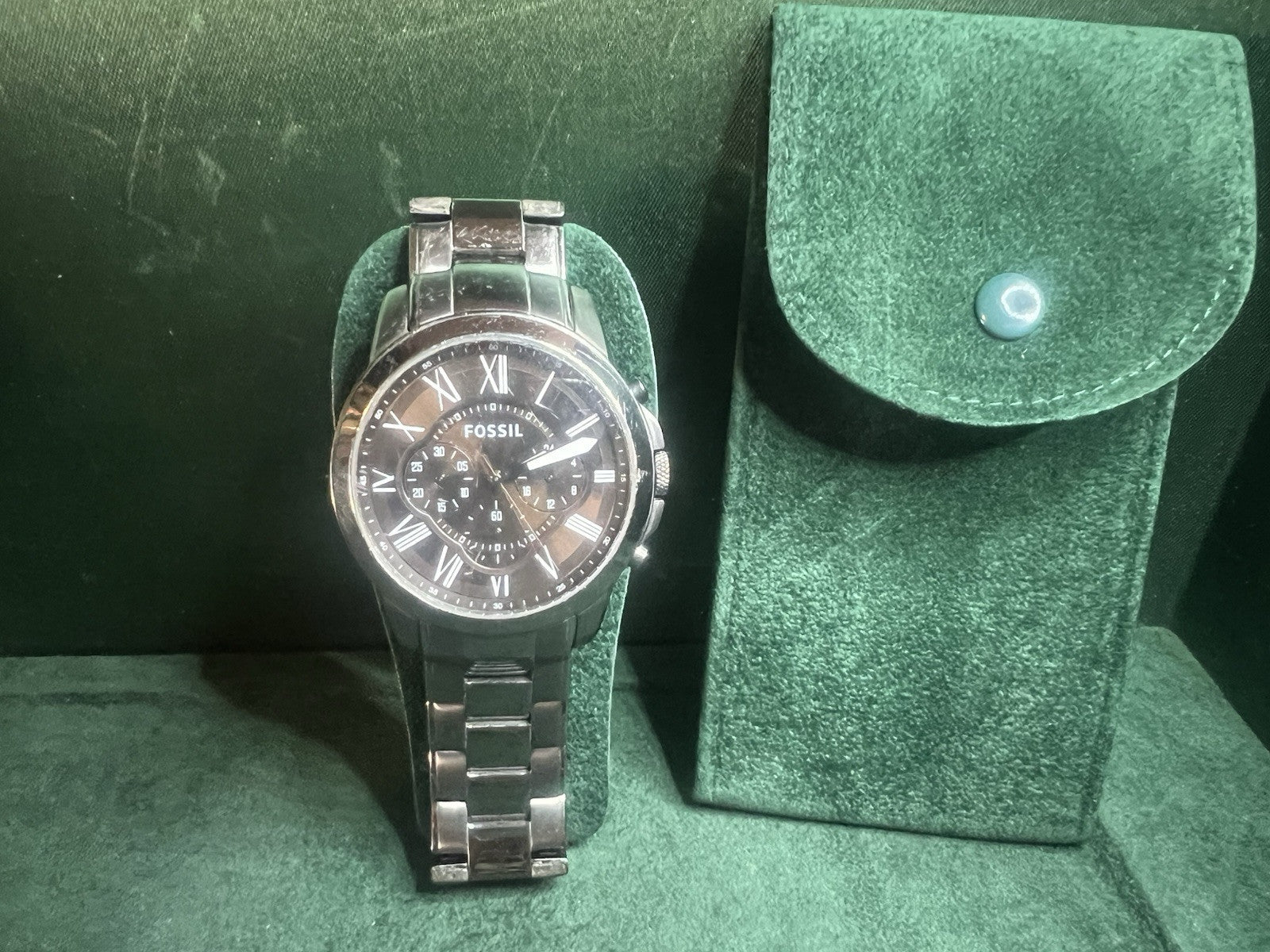 🔴 FOSSIL cronografo uomo orologio al quarzo acciaio cassa oversize