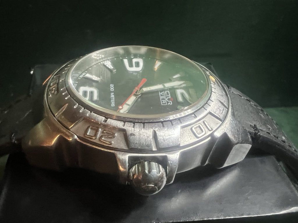 sector Montre Hommes Diver 265115035 Acier Surdimensionné Cadran Noir