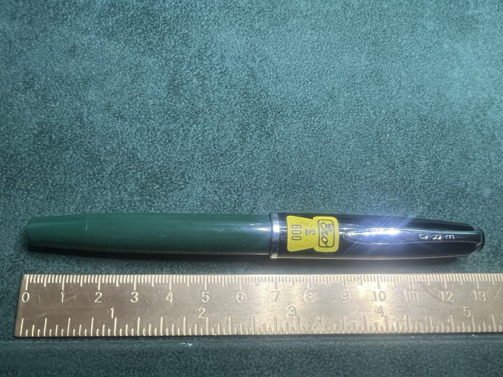 🔴 ERO MINOR black green piston fountain pen writes vintage 