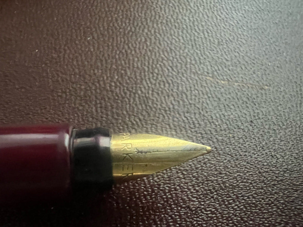 Parker Stylo-Plume Stylo à Plume Rialto Laque Bleu Bordeaux à Cartouche Écrit 
