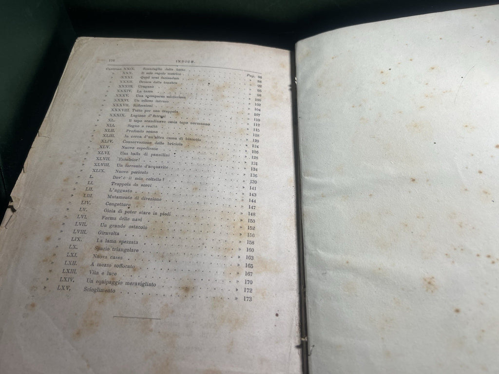 🔴 Libro IN MARE Mayne Reid in lingua italiana incisioni grande antico 1877