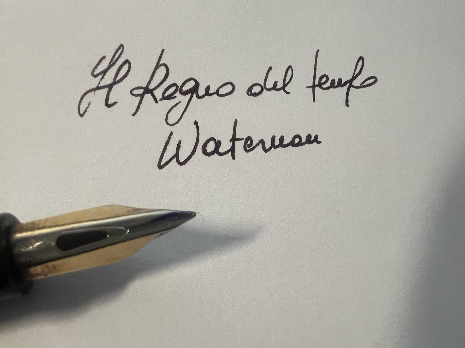 🔴 WATERMAN penna stilografica Emisphere pennino F e sfera resina blu scrivono