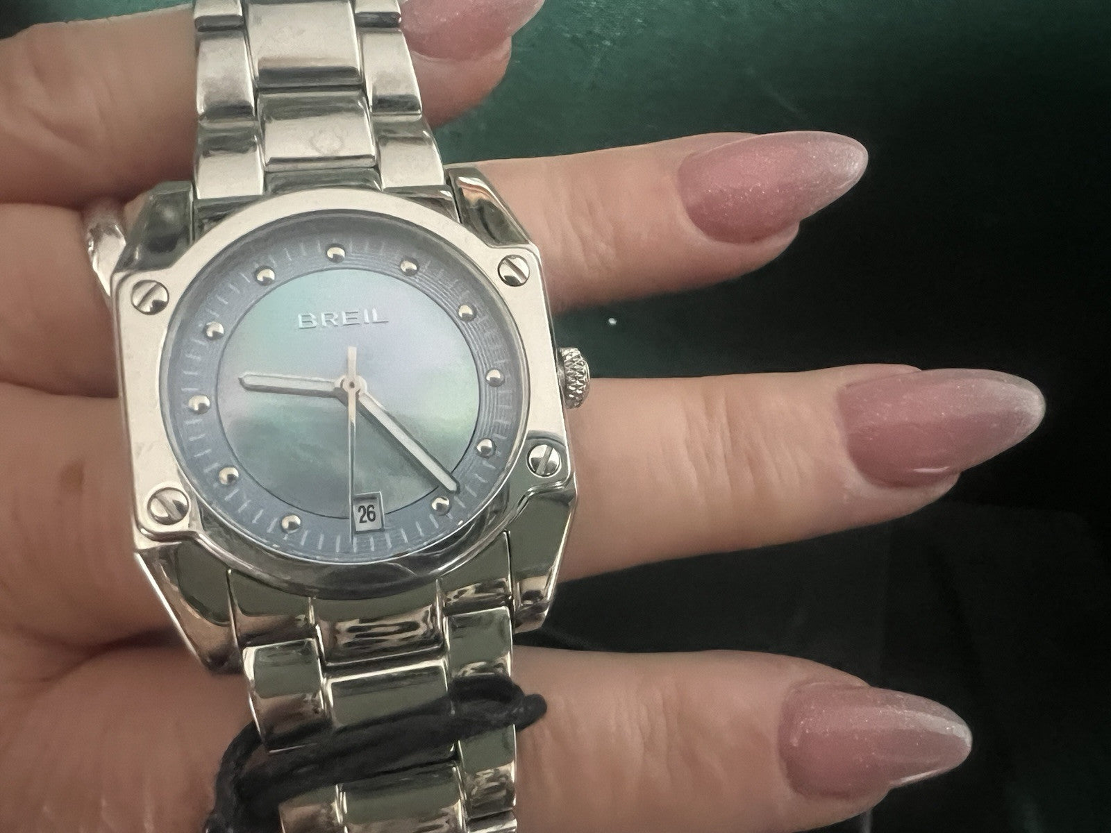 Breil Horloge Femme TW1132 Cadran Bleu Effet Nacre Étiquettes