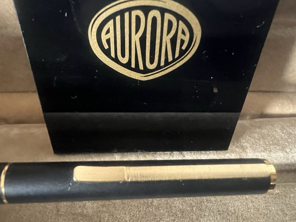 Aurora Stylo-Plume Sphère Hastil Retractable Laque Noire Écrit Nouvelle B 