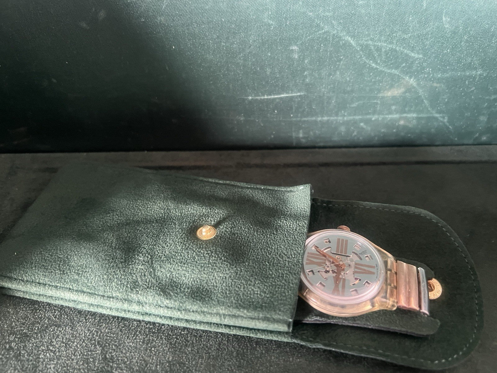 🔴 SWATCH orologio polso chrono SAK 108 Cooper Rush AUTOMATICO cinturino a molla