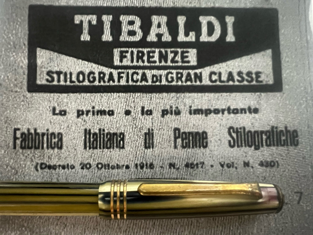 Tibaldi Pen Fountain Pen 50 IN Celluloid A Piston Pen (M) Vintage
